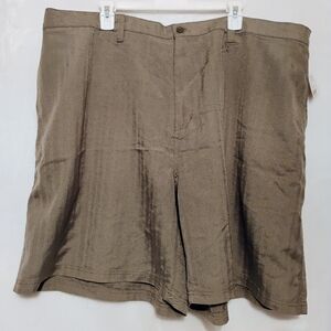 Big Dogs Dark Sage Shorts Mens 4X Casual Stretch Waist Subtle Stripe NEW NWT D